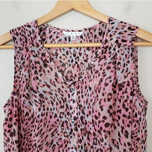 CAbi | #108 Beguila Animal Print Tank Blouse - Picture 3 of 7